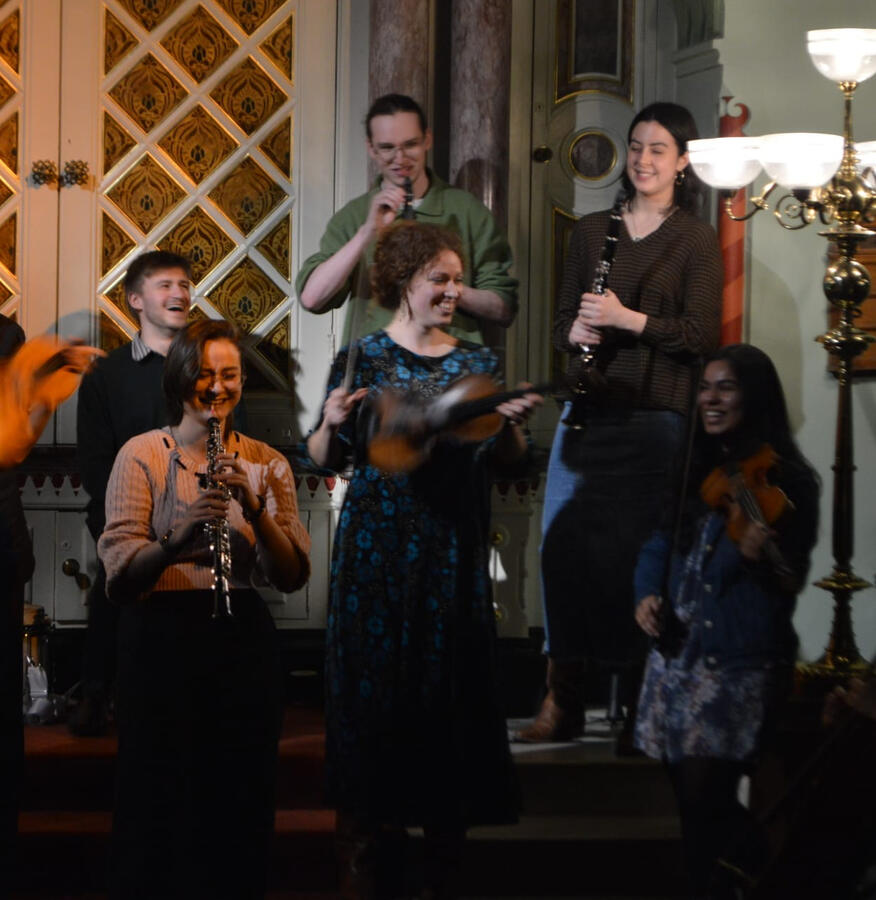 March 12, 2025 • Manchester Jewish Museum: Klezmer concert with Michael Kaplan Kapelye Generation 15 Photo: Gemma Meek